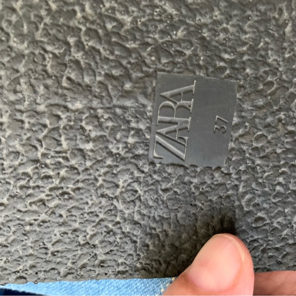 Zara flat denim slide sandals size 37 - Picture 8 of 8